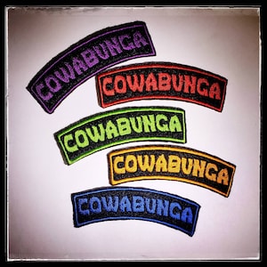 COWABUNGA - TMNT - Iron On Patch - Embroidered