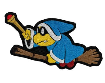 Kamek - Naszywka do prasowania - Błyszcząca metaliczna naszywka z haftem.