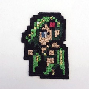Rydia - Pixelart Final Fantasy 4 - Shiny Metallic Embroidery Iron On patch.