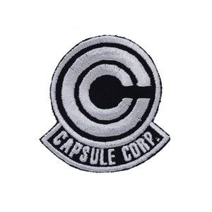 Capsule Corp - Iron on patch - Shiny Metallic Embroidery.