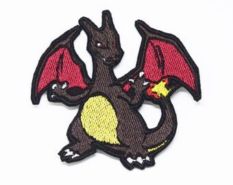 Pokemon Tipo Planta Pokemon Go Charizard Iron on Transfer Patches for Kids  Clothing DIY Badge Washable Stickers Applique on Clothes Heat Press —