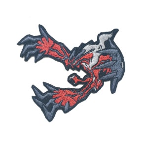 Yveltal - Strykmärke - Skimrande metalliskt broderat. Pokémon-märke.