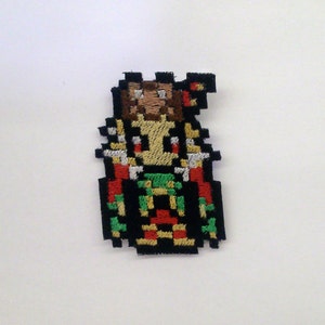 Kefka - Pixelart Final Fantasy 6 - Shiny Metallic Embroidery Iron On patch.