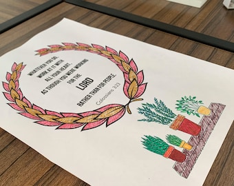 Bible Verse Coloring Page - Colossians 3:23