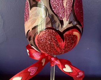 Corazón de amor de San Valentín de cristal