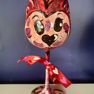 Valentine Glass…Wild about you…Valentino The Lion glass