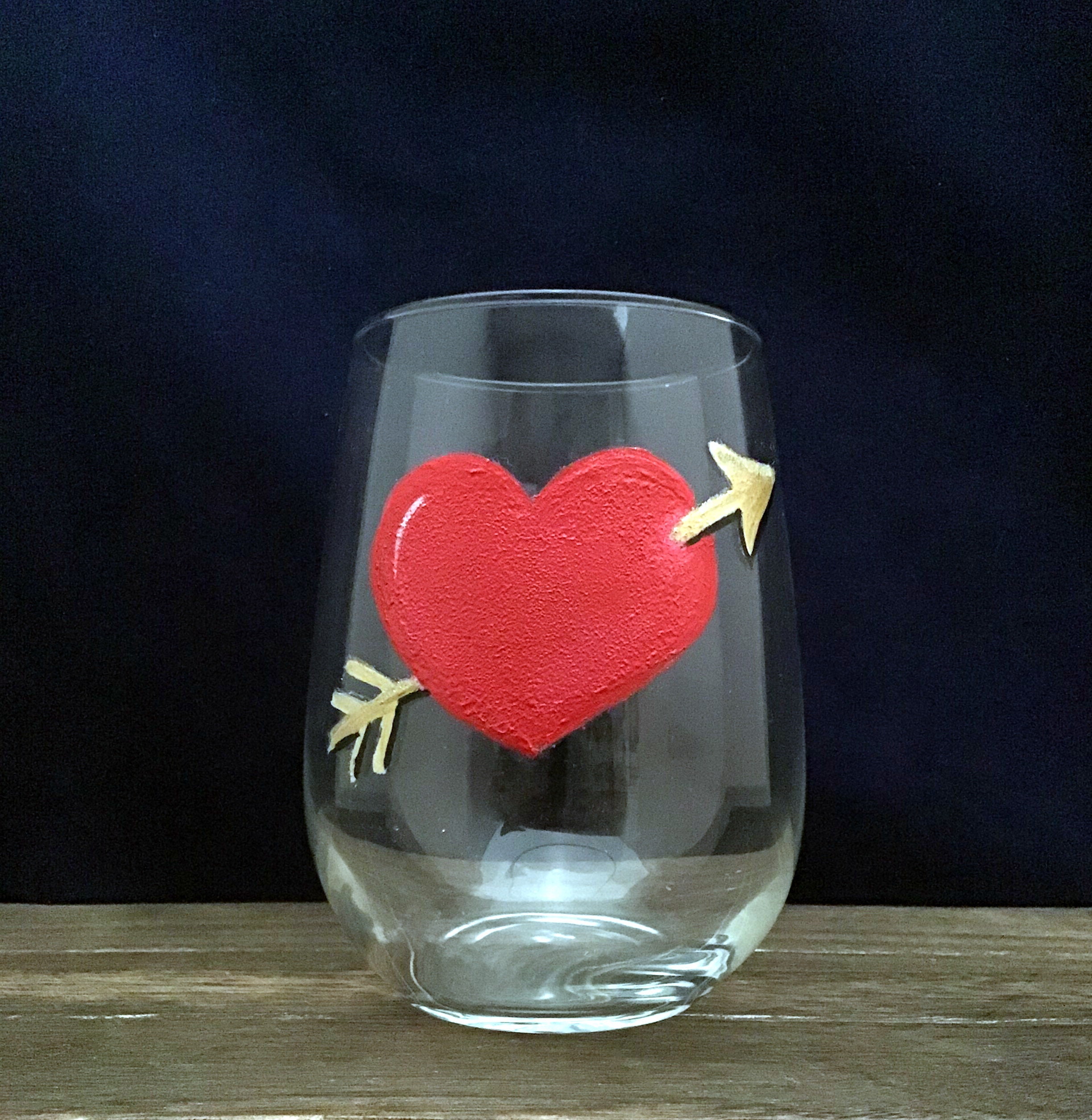 Valentine S Day Heart Glasses Red Heart Valentines Wine Glass