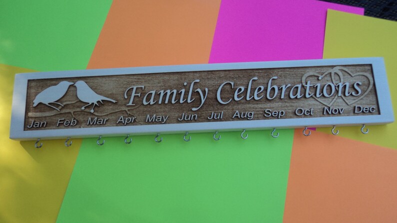 Celebración familiar Junta /calendario de cumpleaños fondo | Etsy