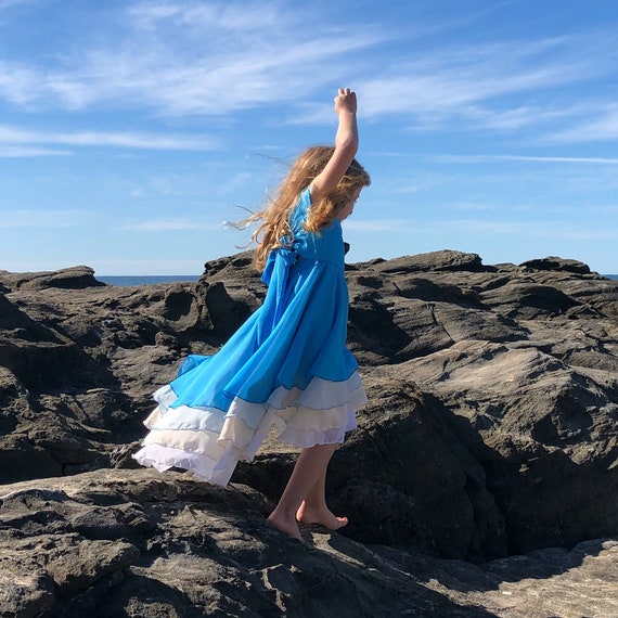 blue ombre chiffon dress Girls Prism Ombré in Sky Black & Purple Fruit UAE Color:Maple Dresses Length