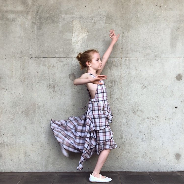 girls gingham christmas dress White Plaid and Birthday Party christmas dress for girls