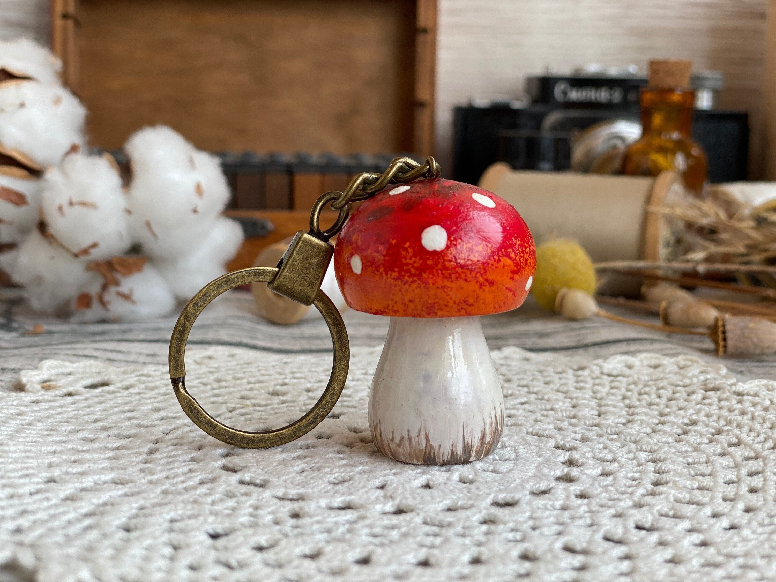 Slow North Mystical Mushroom Wristlet Keychain