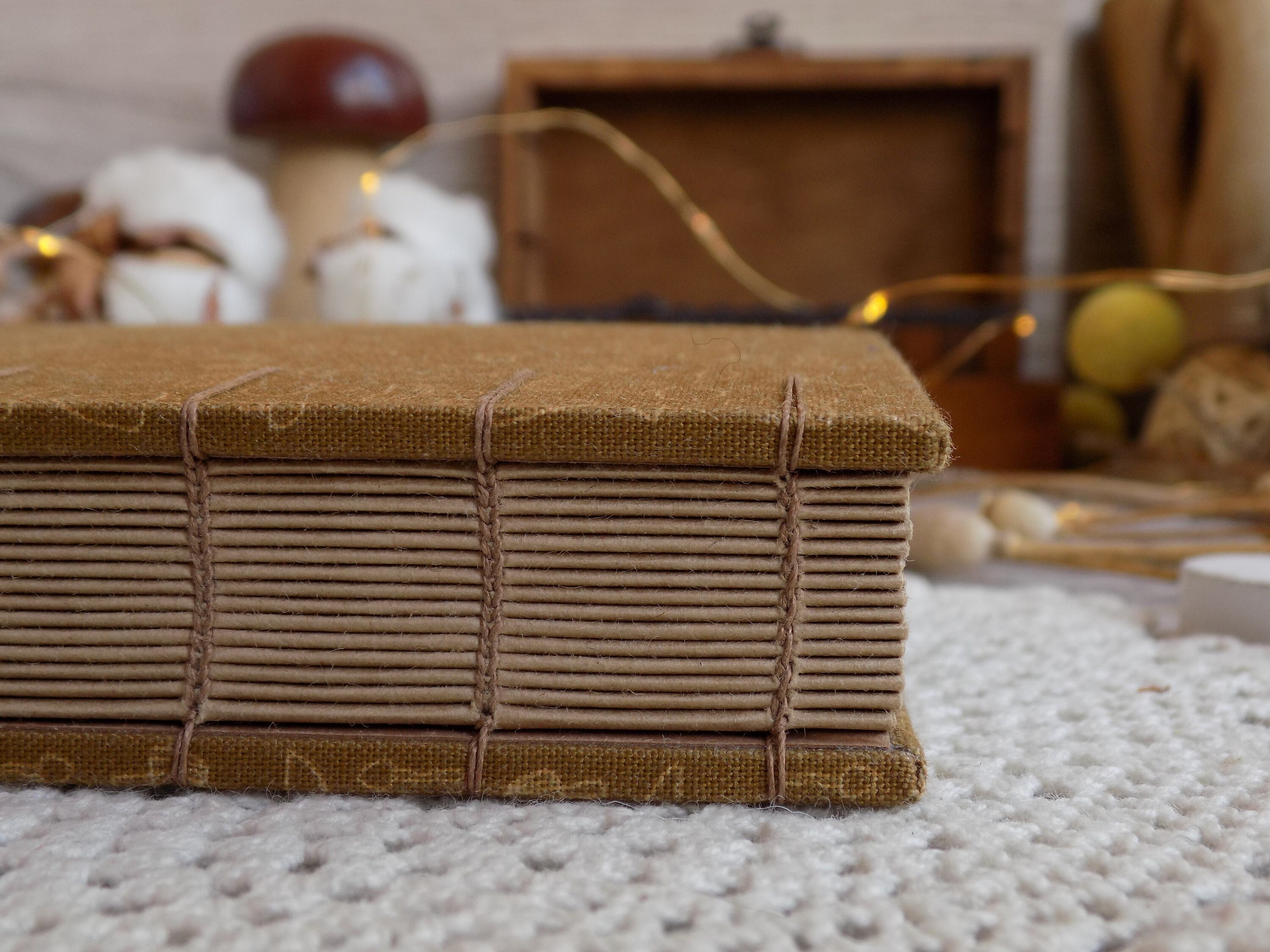 mushroom　準備中 Mushroom Hardcover Journal, A7 Vintage Notebook, Handbound