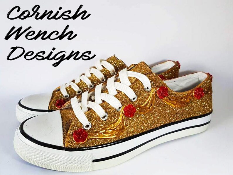 Beauty And The Beast Belle Gold Glitter Low Top Converse Style Etsy Beauty And The Beast Belle Gold Glitter Low Top Converse Style Etsy