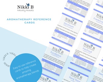 Essential Oil Info Cards - DIY Recipes & Education - Printable A6 Set of 9 - Enhance Your Aromatherapy Journey