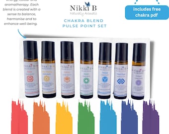 Nikki B Holistic Chakra Pulse Point/Roller Oil Set - Find Balance and Harmony with Our Holistic Chakra Oils