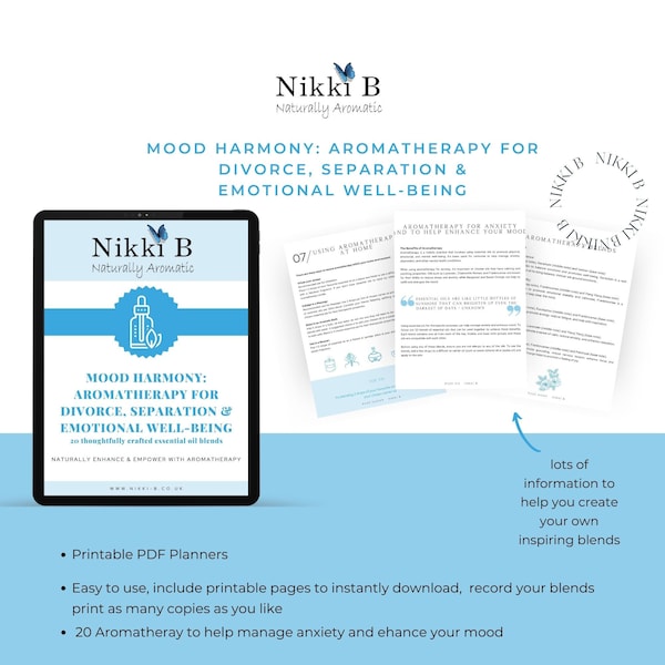 Mood Harmony: A Compact Aromatherapy Companion for Anxiety Relief and Emotional Well-being Throughout Divorce and Separation