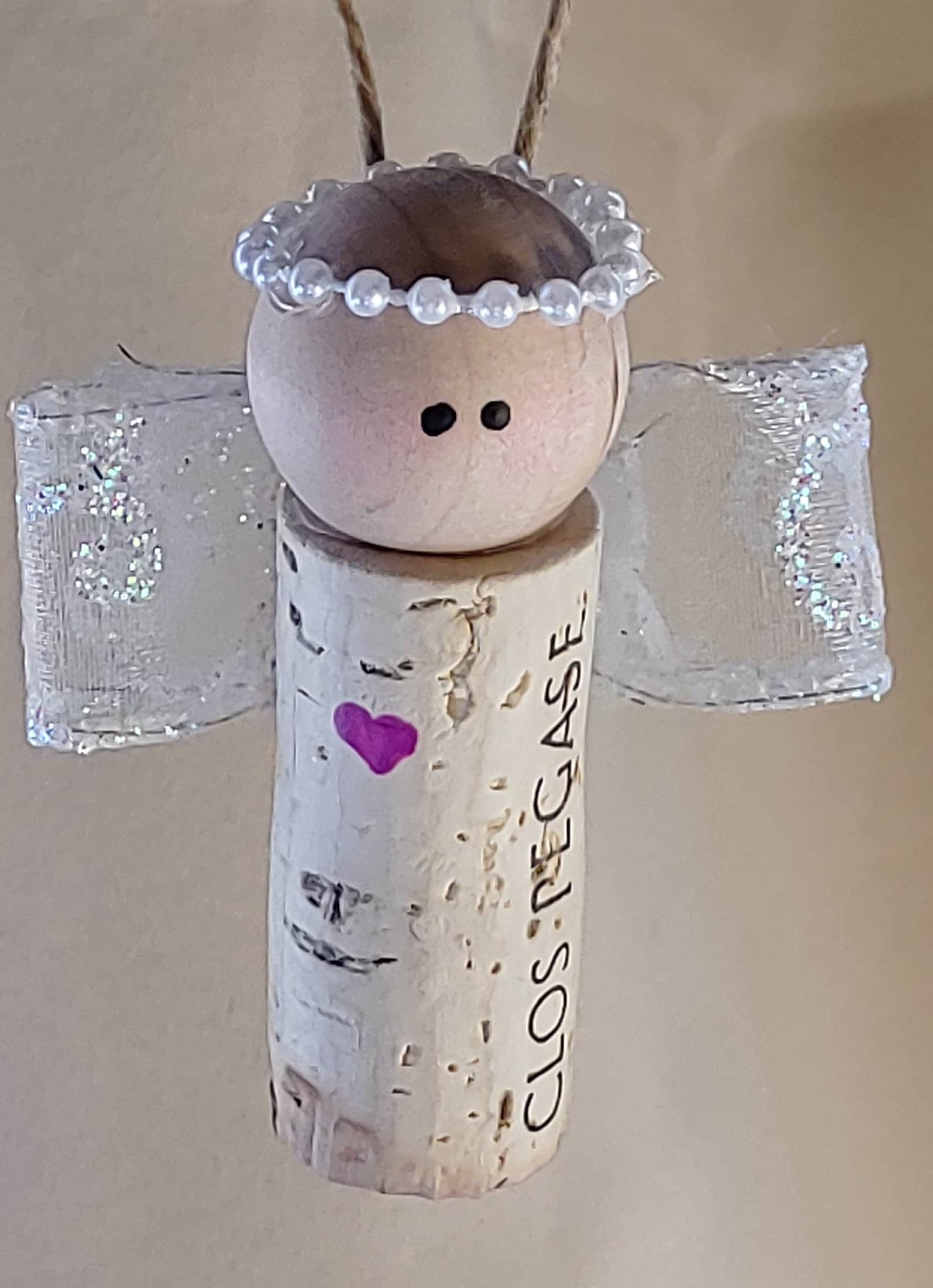 Wine Cork Angel Ornament Etsy