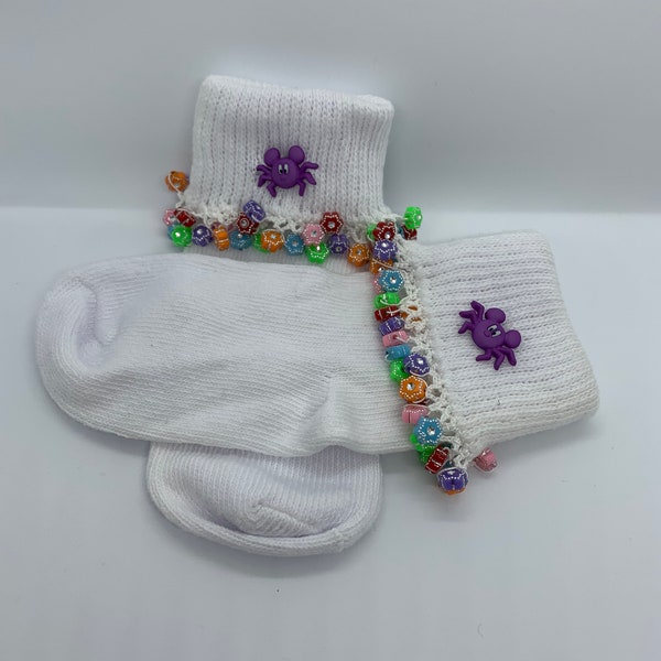 Plastic Rhine  Flower Bead Socks