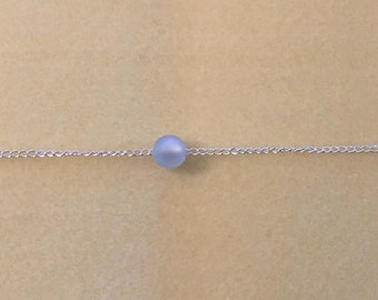 Matte Gray Blue Choker