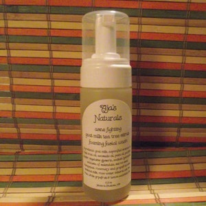 Goat Milk Acne Fighting Foaming Facial Wash Tea Tree Citrus 5oz by Aja&#39;s Naturals