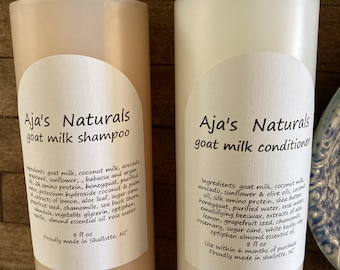 Goat Milk Shampoo and Conditioner Set -Original, Rosemary Tea Tree,  Coconut Shea, Lemongrass Ginger ,Lavender or Naked