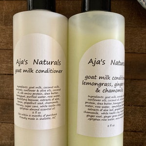 Goat Milk Conditioner, Original, Rosemary Tea Tree Coconut Shea Lemongrass Ginger Lavender 8 oz.