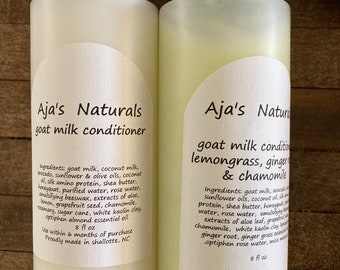 Goat Milk Conditioner, Original, Rosemary Tea Tree Coconut Shea Lemongrass Ginger 8 oz.