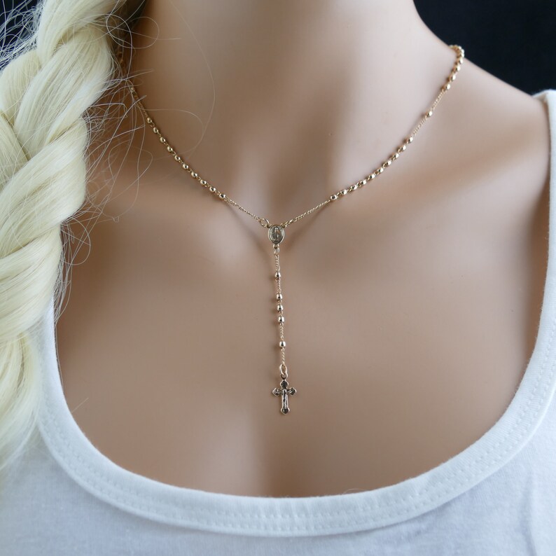 Gold Filled Rosary catholic catholic rosary rosary chain prayer beads Confirmation First Communion beads crucifix prayer rosary beads
