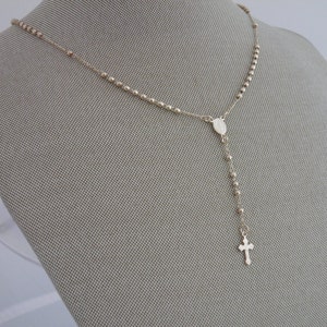 Gold Filled Little Rosary Necklace w/ clasp Delicate Look Gold Necklace Sturdy Built Gold Rosary Gold Filled Jewelry image 4