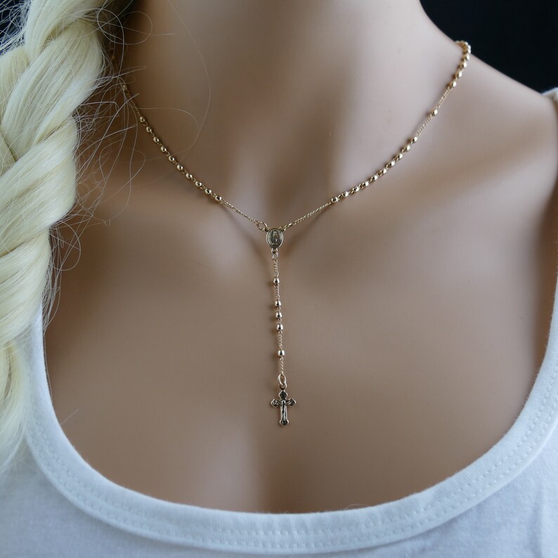 Gold Filled Rosary catholic catholic rosary rosary chain prayer beads Confirmation First Communion beads crucifix prayer rosary beads