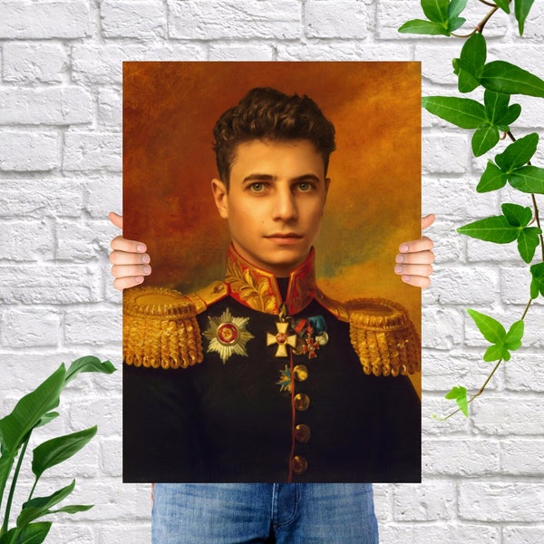 Personalisiertes Historisches Portrait - Individuelles Kunstwerk - Historisches Portrait - Leinwand Druck - Poster