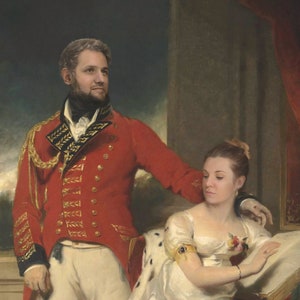 Personalised Historical Portrait Custom Artwork - Turn Your Pictures Into Historical Portraits - Couple Version - Poster Print - Canvas