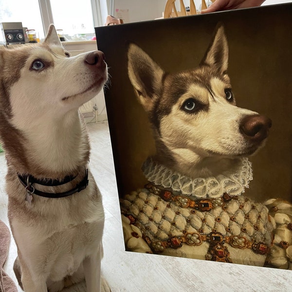 Personalized Pet Historical Portrait - Custom Poster or Canvas