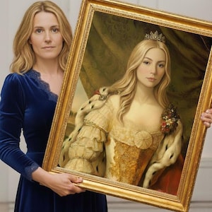 Personalised Historical Portrait | Royal Portrait | Renaissance Portraits | King Portrait | Queen Portrait | Custom Portrait