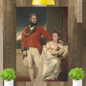 Personalised Historical Portrait - Custom Artwork - Historical Portraits - Canvas Print - Poster Print - Couple Version