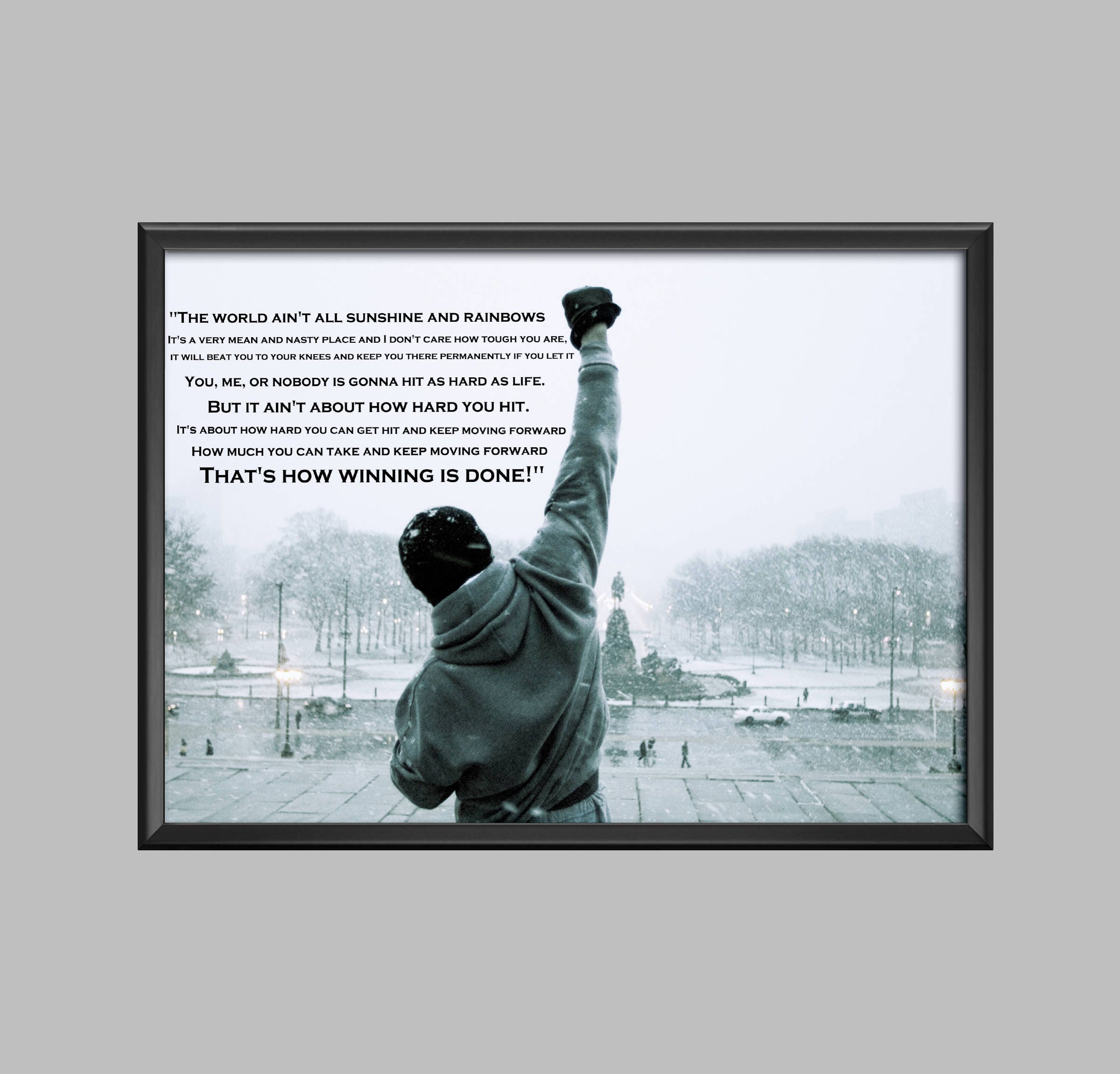 Rocky Balboa Quote Poster Wall Art Picture Print A4 A3 A2 | Etsy