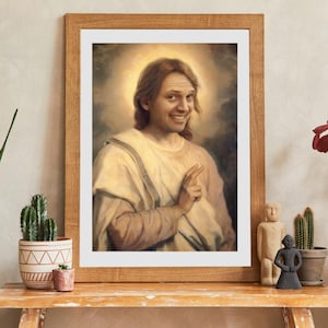 Rik Mayall Jesus Print Canvas Poster Wall Art