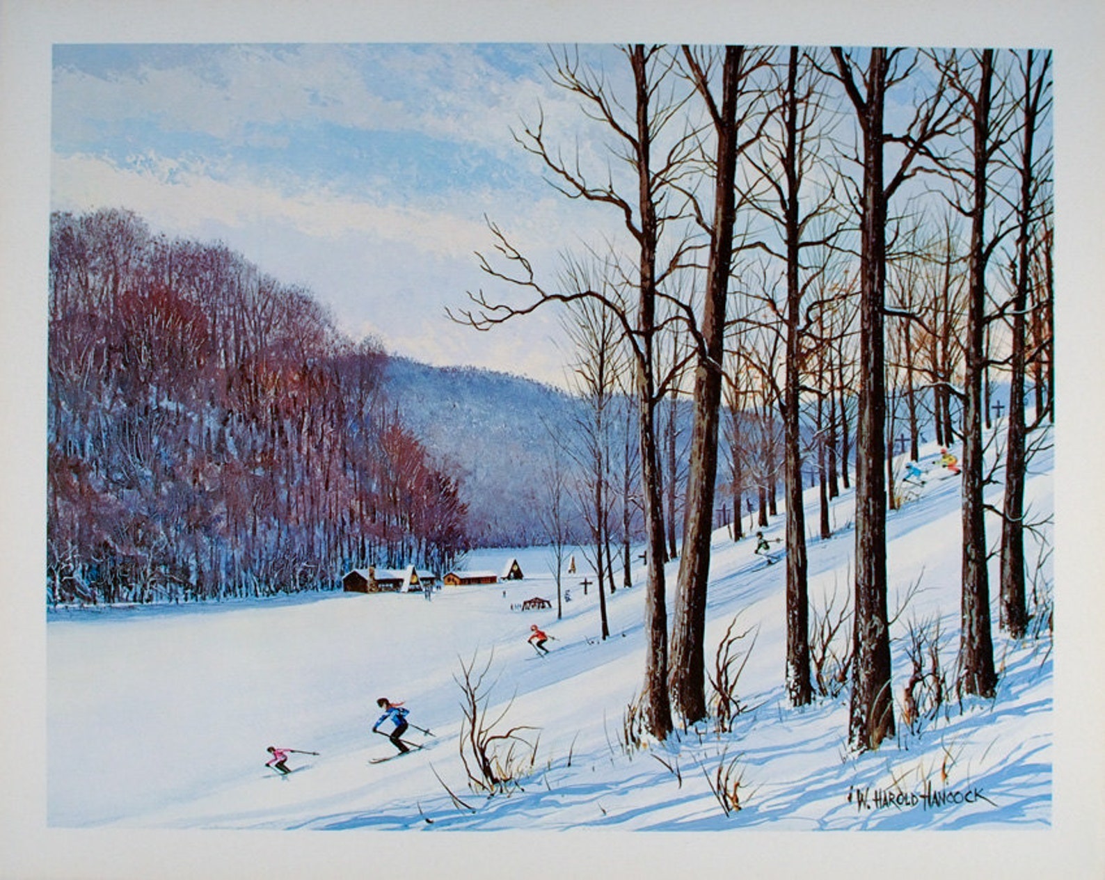 SKI PRINT Ski Art Ski Poster Ski Decor Downhill Skiing Etsy