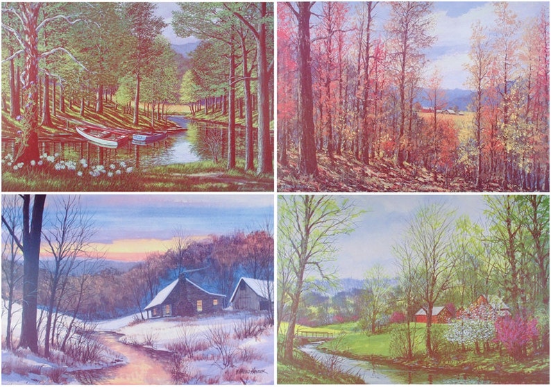 FOUR SEASONS Home Decor Gift Wall Art Wall Decor Prints Etsy