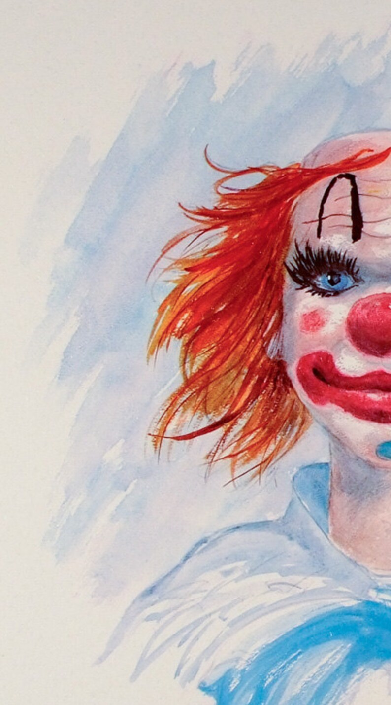 FEMALE CLOWN Art Print Home Decor Wall Art Gift for Her | Etsy