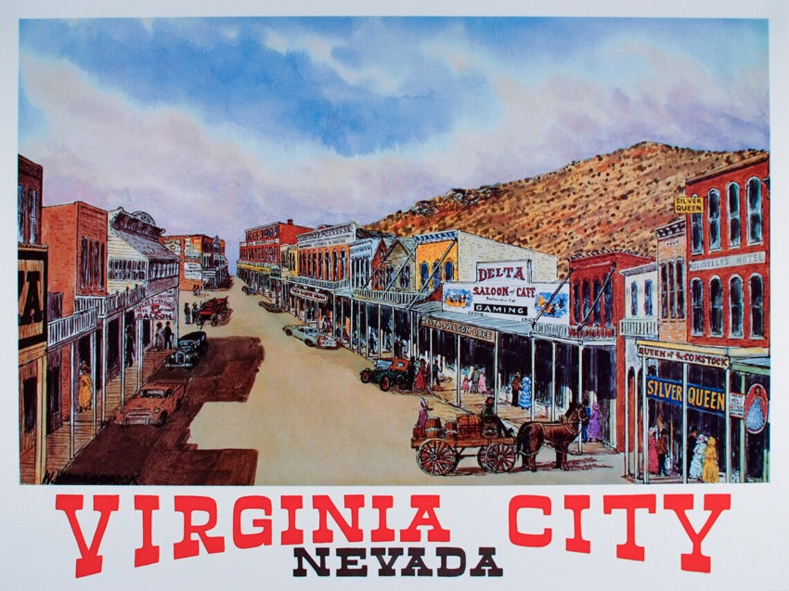 VIRGINIA CITY NEVADA Virginia City Virginia City Print Etsy