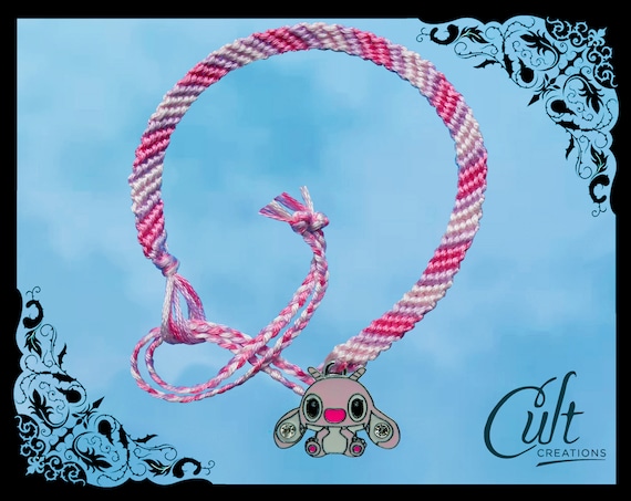 Lilo & Stitch Friendship Bracelet With Angel Charm Free UK Postage 