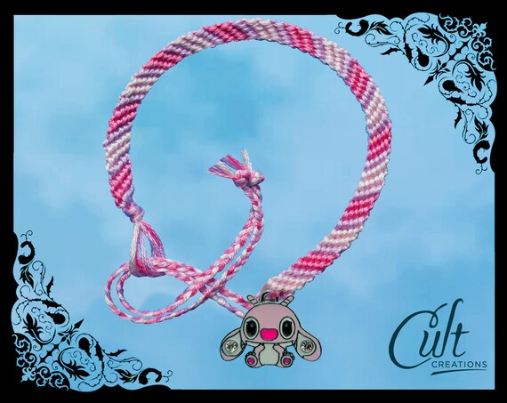 Lilo & Stitch Friendship Bracelet With Angel Charm Free UK Postage 