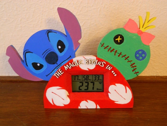 Disney Holiday / Vacation Digital Countdown Timer Clock. Lilo