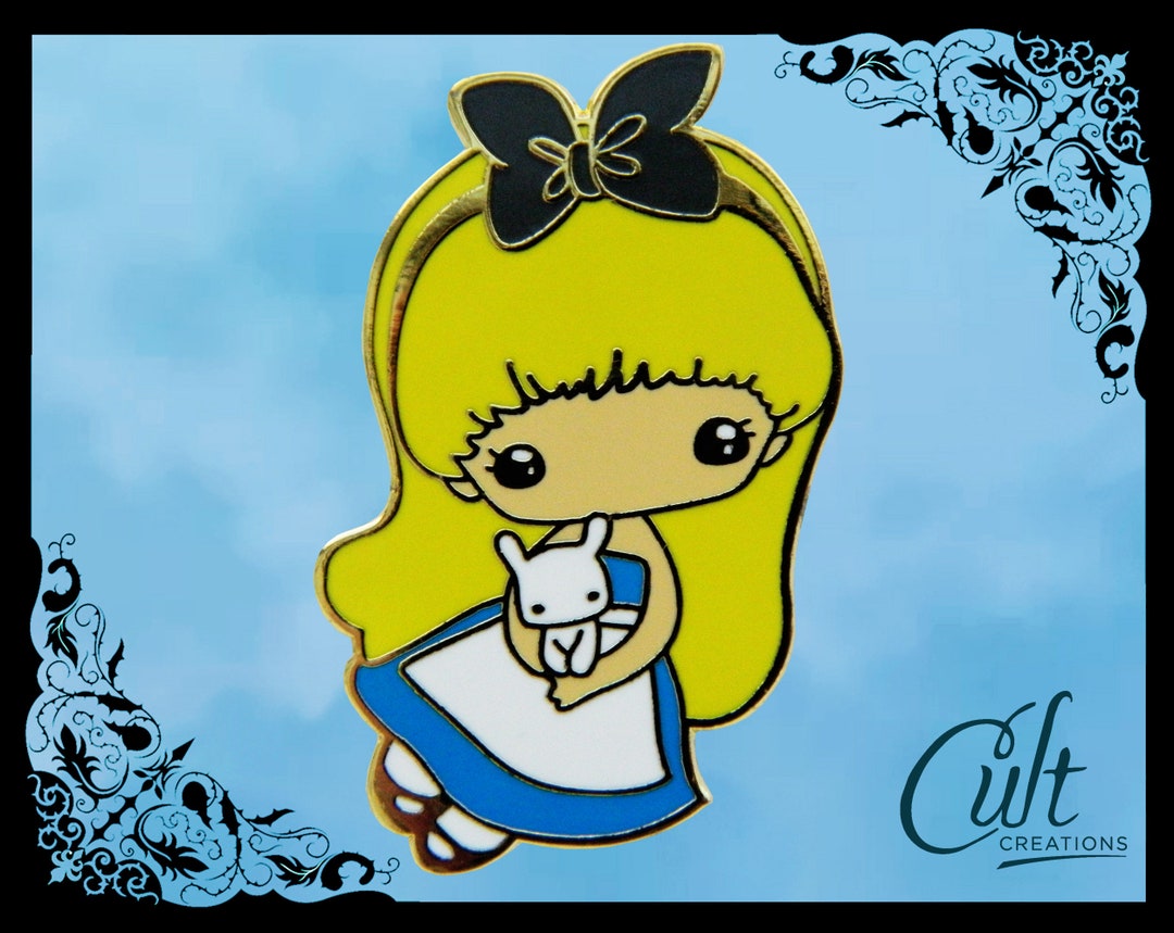 Alice in Wonderland. Metal and Enamel Pin Badge Pins - Etsy
