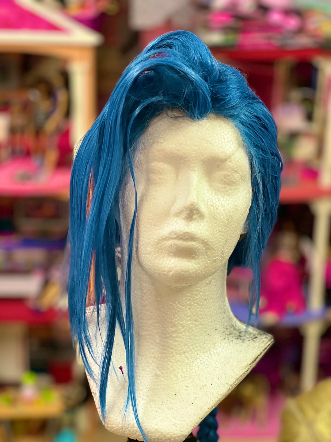 Jinx Custom Cosplay Lace Front Wig Styled League of Legends Lol Etsy