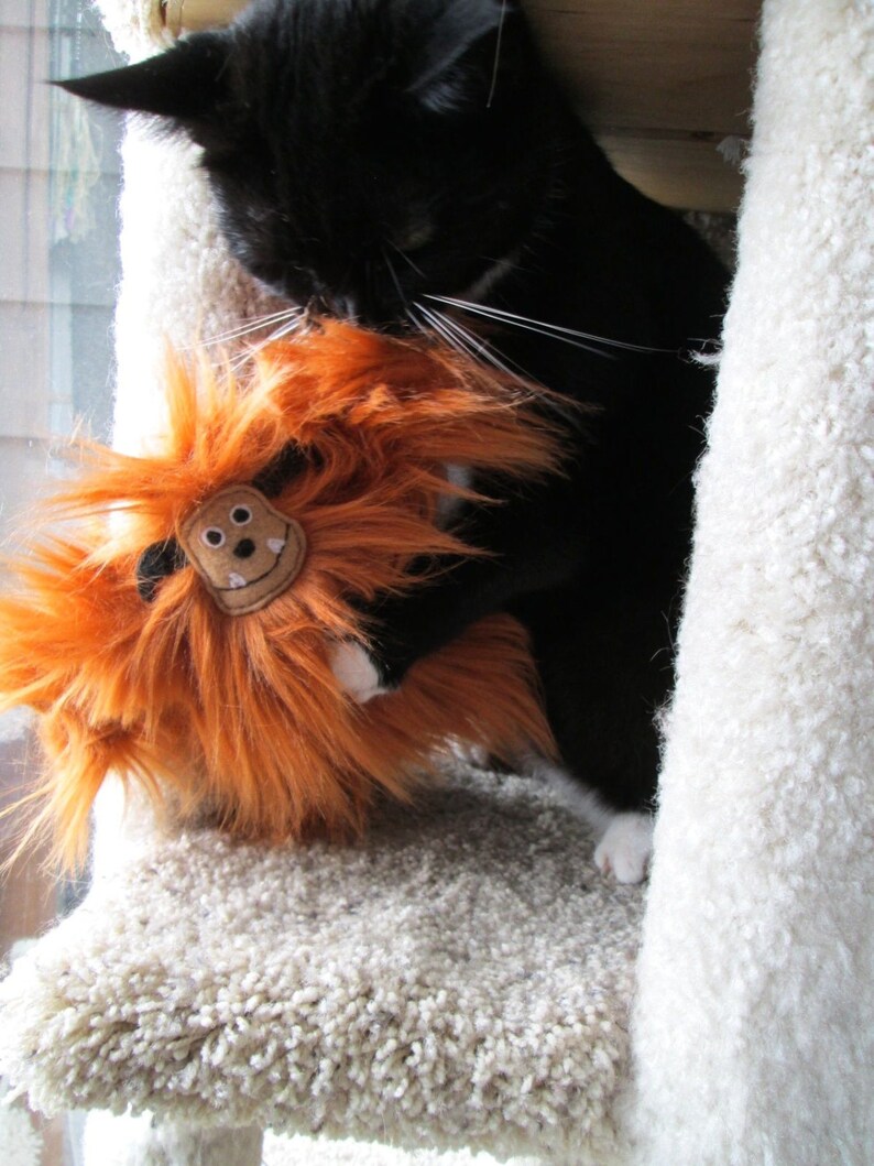 Giant Furry Monster Catnip Cat Toy Etsy