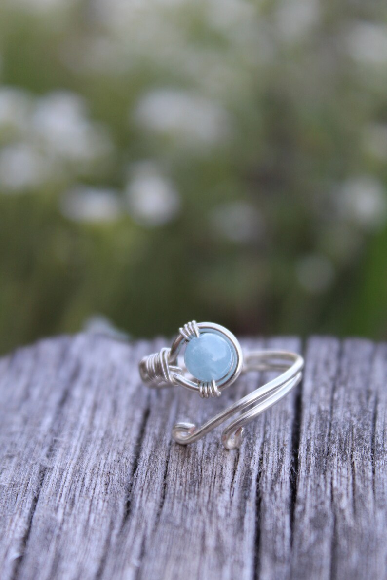 Aquamarine Silver Ring