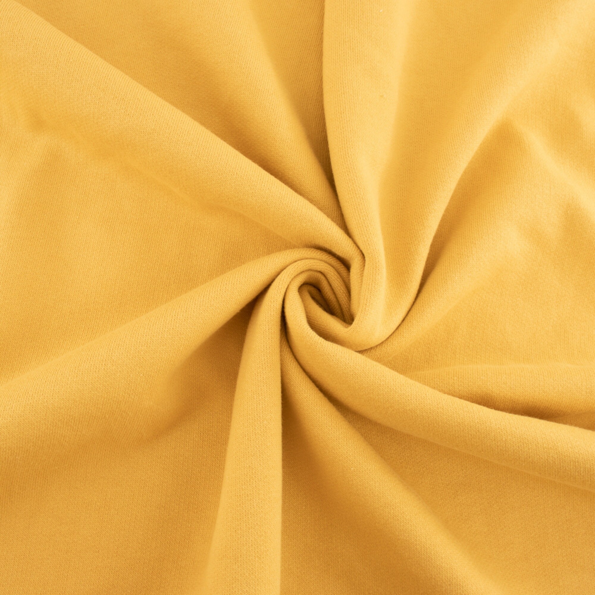 Organic Cotton Fleece Fabric solid mustard yellow cotton | Etsy