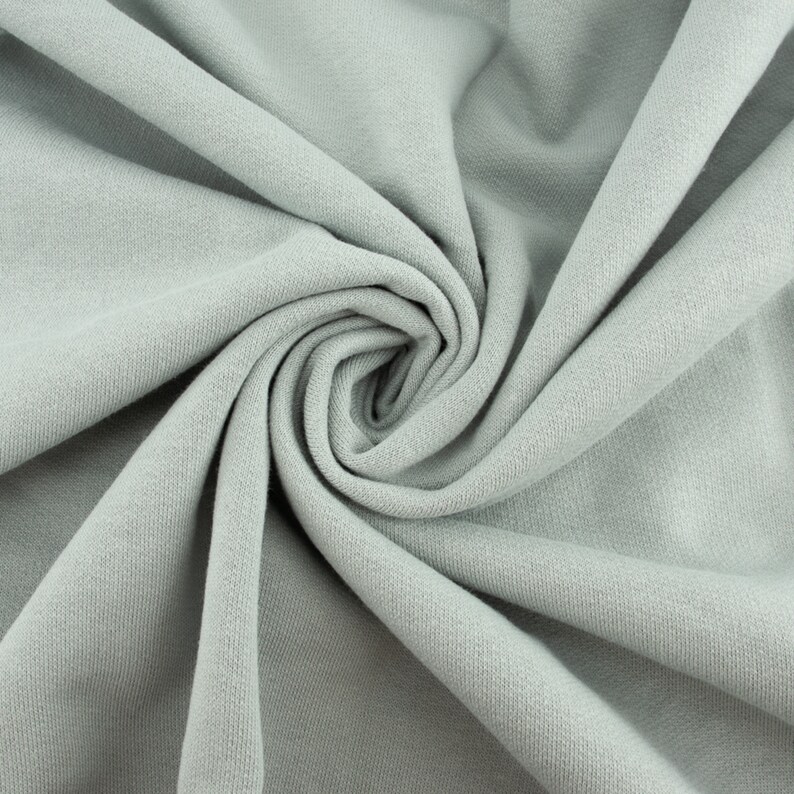 Organic Cotton Fleece Fabric solid light gray cotton knit  Etsy